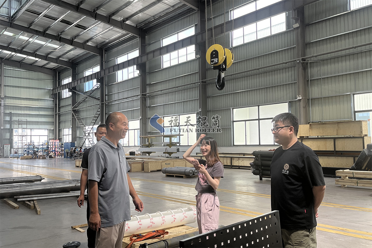 歡迎法國輸送線設備客戶到訪福天輥筒